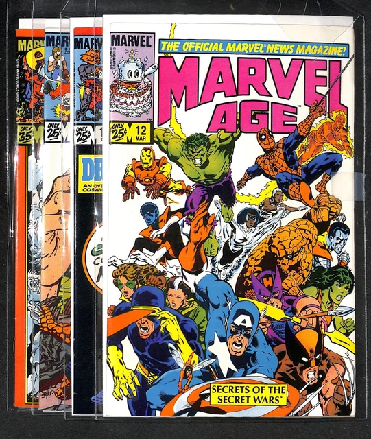 Marvel Age #12 thru 15 - 1983 - 1st Black costume Spider-Man - KEY issue (XO) 32