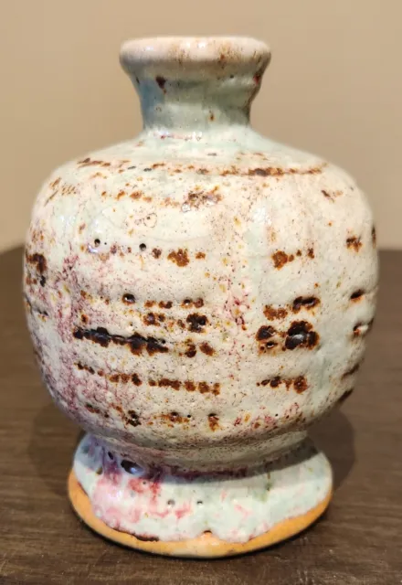 Vintage Hand Thrown Studio Art Pottery Vase 1970s 3