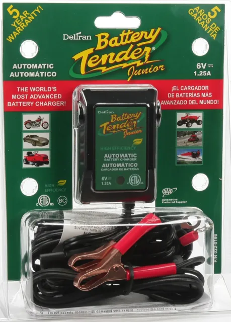 Battery Tender 022-0196 High-Efficiency 1.25A Battery Tender Junior