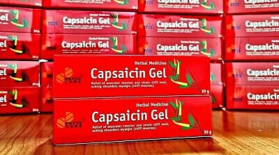 2 tubos de capsaicina gel caliente dolor muscular artritis osteoartritis pimiento