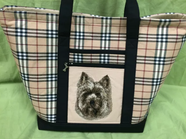 Beautiful Custom Embroidered Cairn Terrier Tote