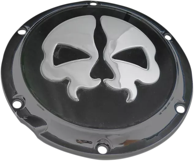 78044B Cover Derby Split Skull 6-Hole Black Harley Xl 883 Sportster 2007