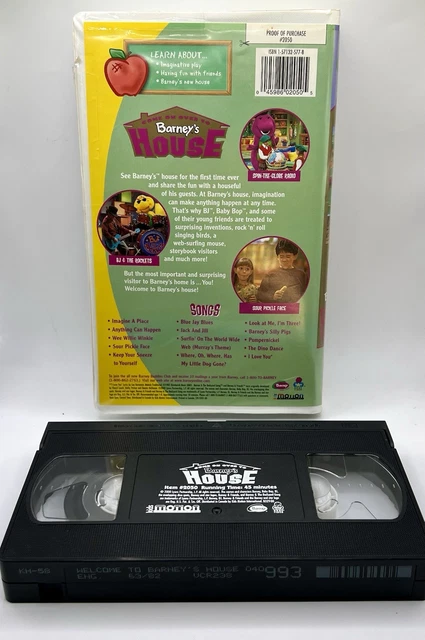 BARNEY - COME on over to Barney's House VHS Video Tape 2000 $9.99 ...