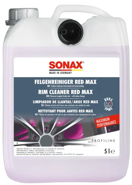 SONAX PROFILINE FelgenReiniger Red Max 5 Liter Profi Felgen Reiniger Reinigung