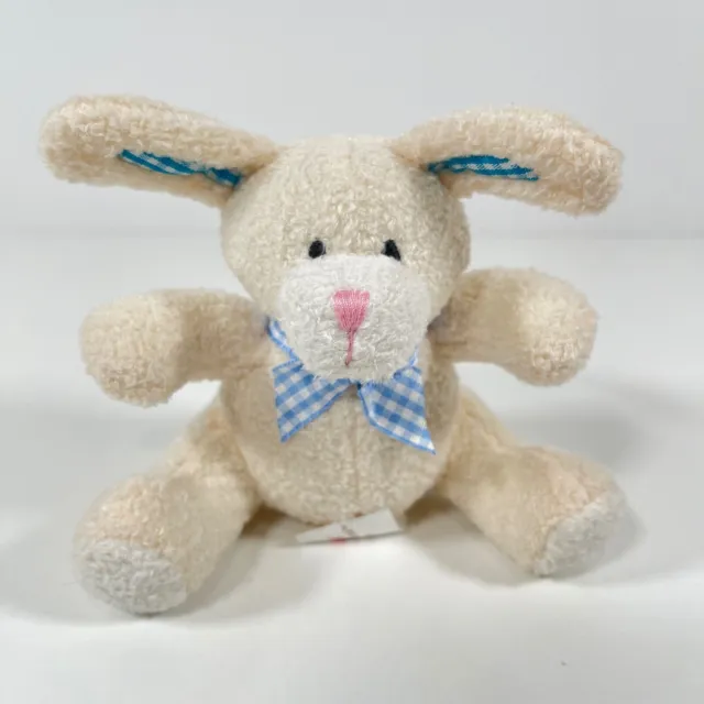 Gund Baby Genius Plush My First Easter Bunny Stuffed Animal Rattle Bow 6" 46315