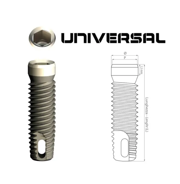 Implant Dentaire Générique Universal Tapered COMPATIBLE SCREW-VENT®ZIMMER® Ø4,1