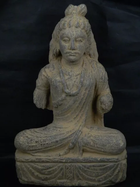 Ancient Stone Large Size Sitting Bodhasattva Gandhara/Gandharan 100 AD #STN5261
