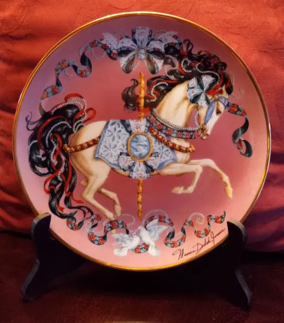 Carousel Horse Christmas Collector Plate - Peaceful Prancer (Preowned)