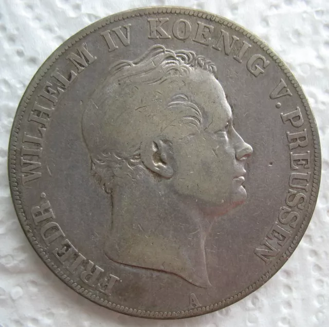 1843-A German Prussia Silver 2 Thaler 3-1/2 Gulden