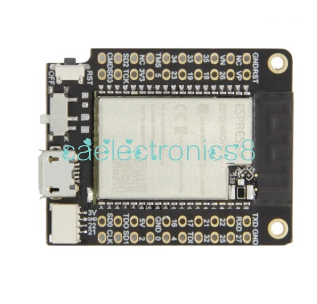 Carte Développement ESP32-WROVER-DEV Avec Broches Soudées - Module WiFi Bluetooth ESP32-CAM OV2640 Dual Core