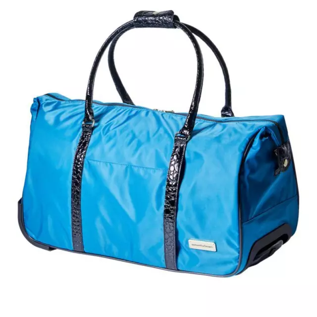 Samantha Brown Wheeled Nylon Weekender - TEAL 2