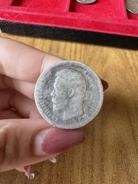 MONETA RUSSIA NICOLA II 50 COPECHI 1896 10 gr ARGENTO 900 AA