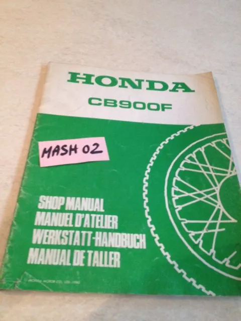 supplément manuel atelier Honda CB900F CB900FA CB 900 FA SC01 revue technique