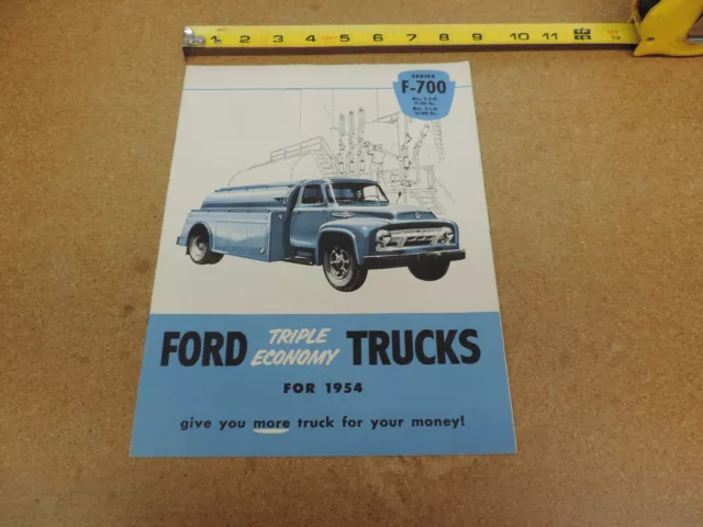 1954 Ford truck F700 700 sales brochure 8pg ORIGINAL