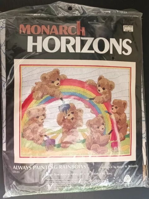 Osos arco iris Monarch Horizons punta larga siempre pintando LS123 20"" x 16"" sellado