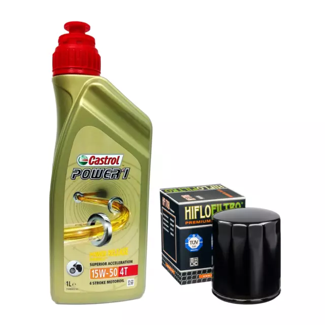 Set Entretien Castrol 15W50 Filtre Huile Noir Harley Davidson Sportster -