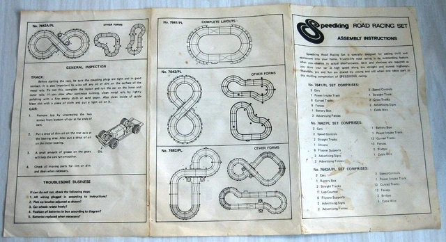 Instructions d'assemblage de papier Grand Racing Speedking pour 4,5" fente voiture course sur route 3