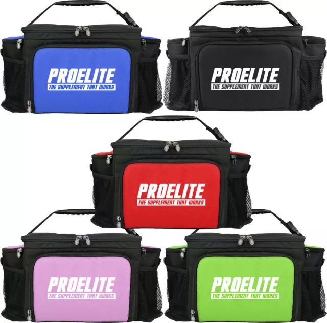 ProElite Insulated 3 6 Meal Bag Fitness MealBag ISO Food Lunch Cooler Management