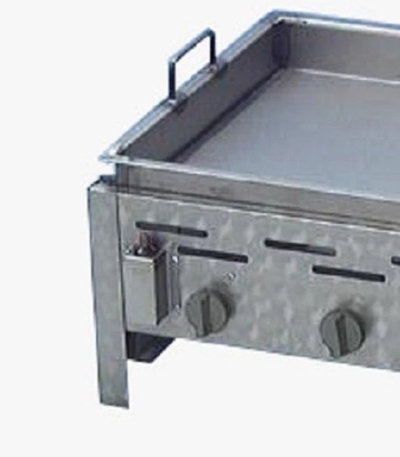 Gastrobräter 114 x 53 x 27 cm Gasgrill Edelstahl 6 flammig mit Pfanne H: 6 cm 2