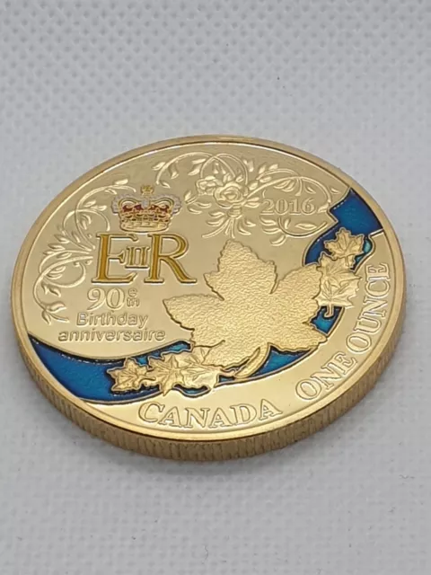Queen Elizabeth II 90th Birthday Anniversary 2016 Gold Commemorative Coin