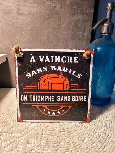 Plaque métal mojito, citation humour bar & alcool, déco