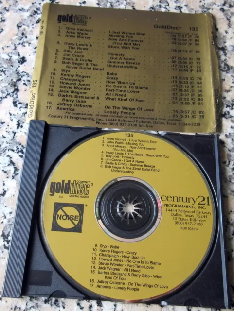 GOLDDISC 135 Rare CD Jack Wagner Bob Seger Jim Croce Anne Murray Billy Joel🔥🔥$
