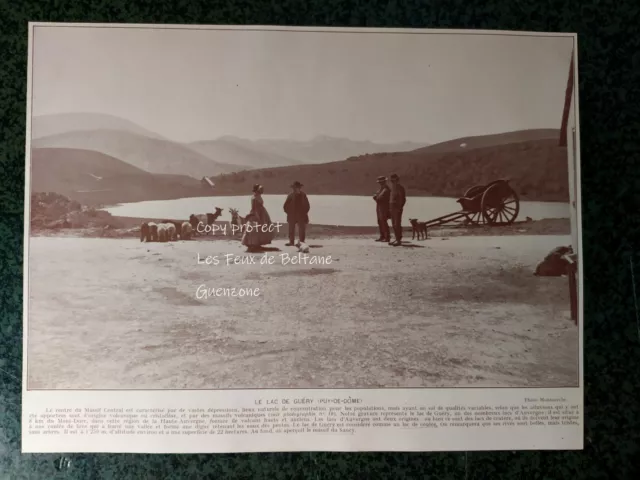 GUERY LAKE animated goat cart family heliogravure photo document 1934