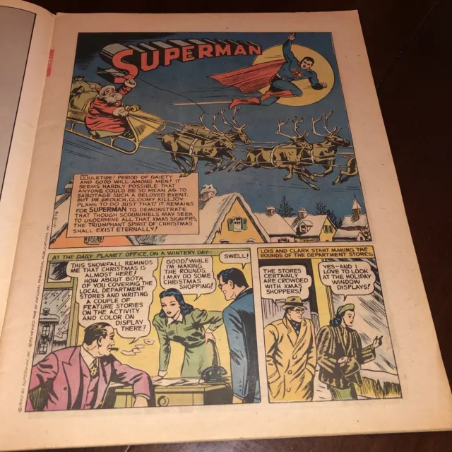 Christmas w/ Super-Heroes DC 1975 Limtd Ed. Pen Mark On Maze, Free Shipping. 3