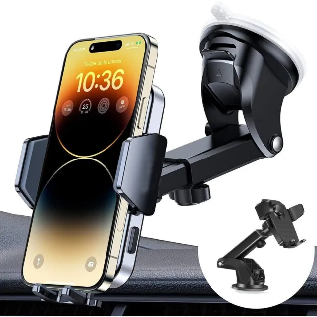 Car Phone Holder Dashboard Windshield Phone Mount Universal for iPhone Samsung