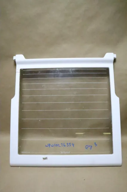 Whirlpool Refrigerator Recycled Glass Shelf WPW10276354