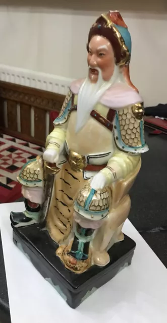 Impressive Ceramic Oriental Japanese Emperor God Samurai Warrior Figure Figurine