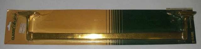 Polished Brass 18" TOWEL BAR by Clark United Dallas Texas Sealed in Package