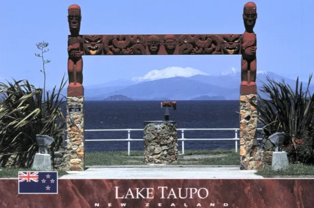 Postkarte: Maori Tor, Lake Taupo, Neuseeland