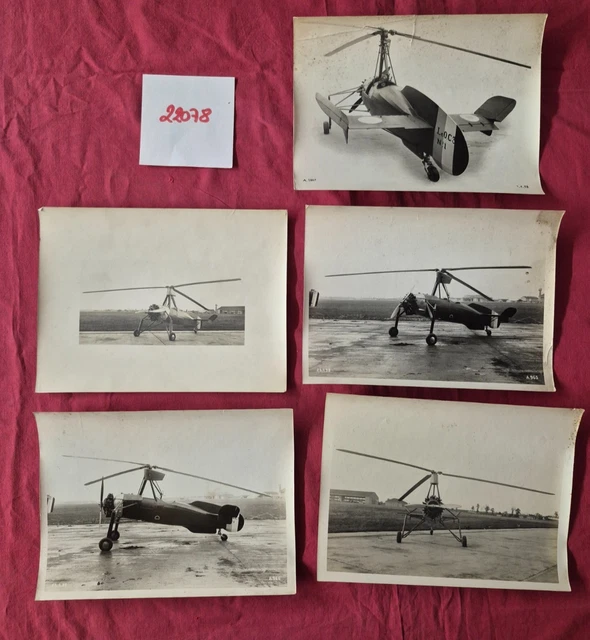 N°22078 / 5 photos argentiques d'époque avion hélicoptère / LeO.C3 n°1 ...