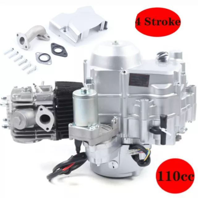 4 Stroke 110CC Electric Start Auto Engine Motor For ATV GO Kart 308-999003 USA