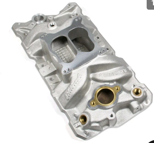 EDELBROCK 2506 SBC Intake Manifold RPM Marine 1987-1995 New in box