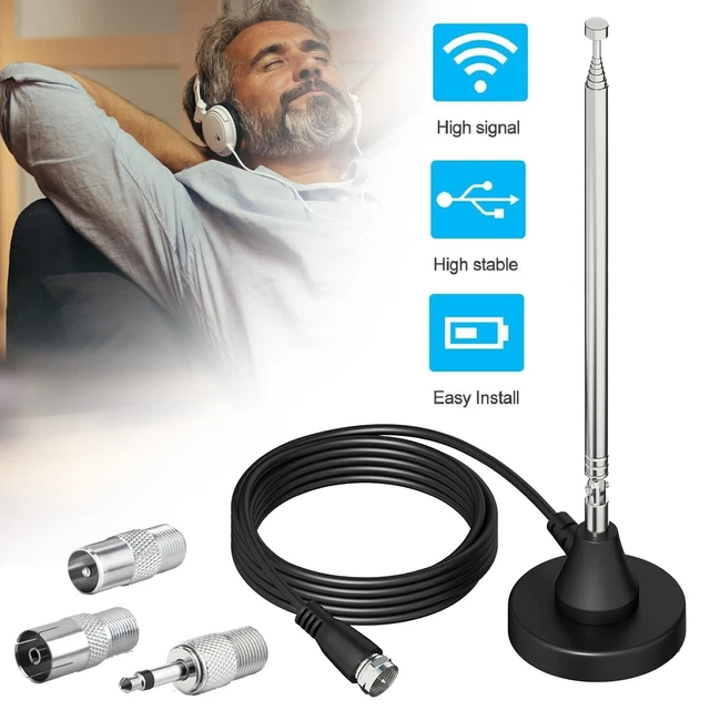 RUNCCI-YUN DAB FM UKW Radioantenne, Teleskopantenne, 7 Abschnitt