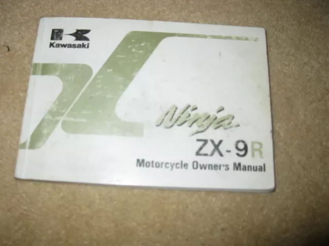 Kawasaki Motorcycle Owner's Manual Handbook Use & Maintenance Ninja ZX-9R 1996