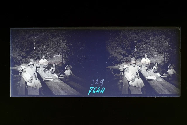 Famille Suisse Photo Stereo Th3L4n23 Plaque de verre Vintage 1932 NEGATIF