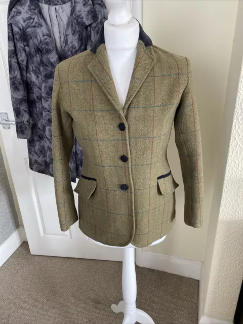 Winning Ways Tweed Show Jacket 34”(8) Green/orange/aqua Good Condition