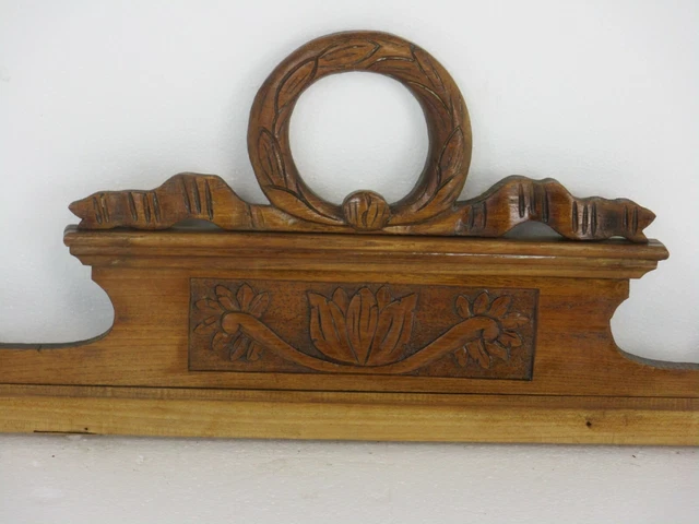 Hand Carved Wood French Pediment Guirlande Ornate Over door Architectural 2