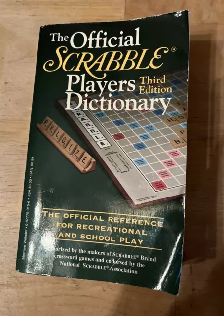 The Official Scrabble Third Edition Players Dictionary Paperback Good Condition