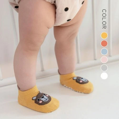 2 paia calze da pavimento antiscivolo cotone accoglienti cartoni animati bambini bambine 4