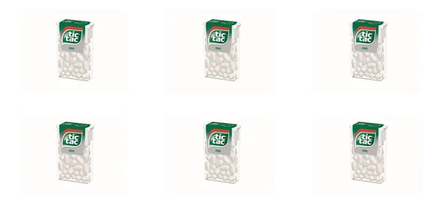 6 caramelle Tic Tac in perfette condizioni, 0,6 once. (18 g.)