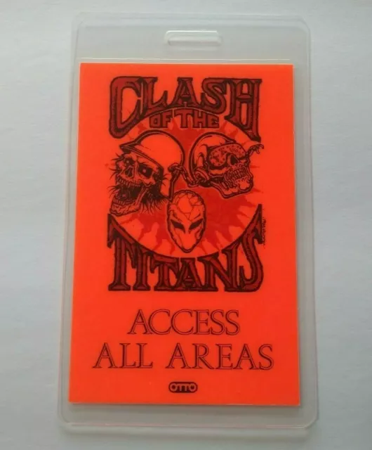 Anthrax Megadeth Slayer Clash Of The Titans Tour Backstage Pass Heavy Metal 1990