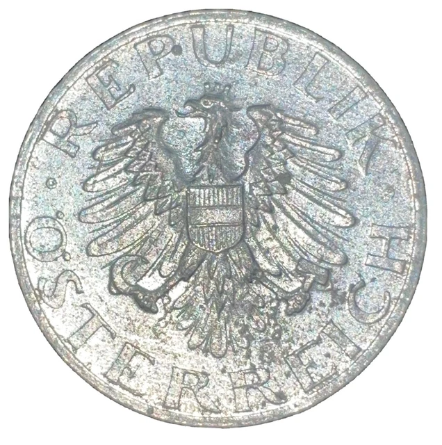 Austria 5 Groschen 1972 Coin Austrian Coat of Arms Eagle Shield Hammer Sickle 2