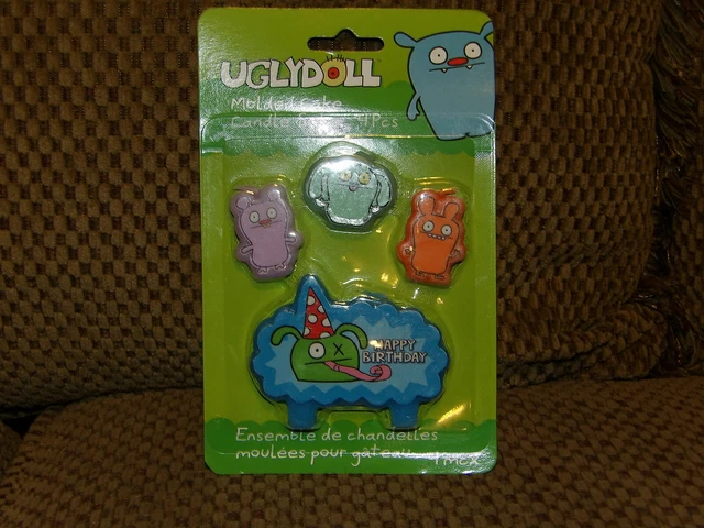 NUEVO Juego de 4 Uglydoll Suministros para Fiesta de Cumpleaños Pastel Moldeado VELAS *