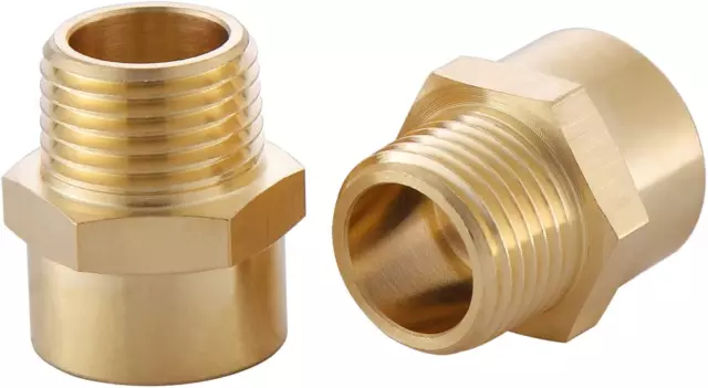 2 Pack 1/2" G (BSP) Female Thread to US 1/2" NPT Male Thread Pipe Fi ⭐️⭐️⭐️⭐️⭐️