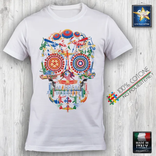 T-shirt Uomo SKULL MEXICAN TESCHIO MESSICANO Summer Outfit Fashion Tatoo Estate
