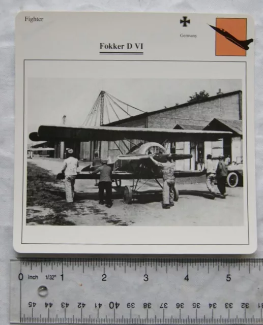 Fokker D V1 - Germany - Fighter - Collectors Club Card